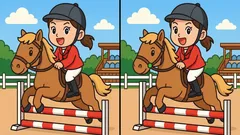 Rompicapo: riuscite a trovare le 3 differenze nell’immagine di una ragazza a cavallo in 47 secondi?